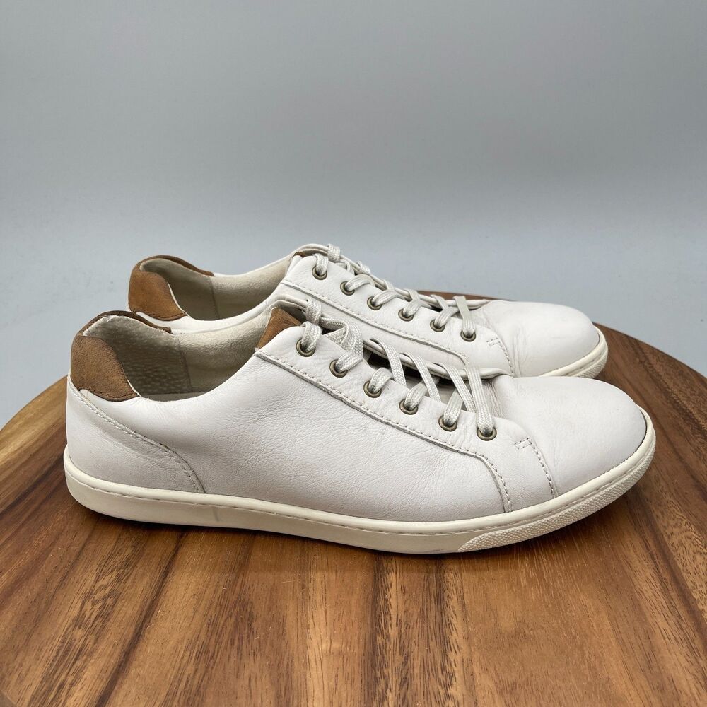 Born Ashram II Shoes Mens Size 9.5 M White Leather Casual Minimalist Sneakers